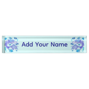 Porte-nom Pour Bureau Mystic Fairy Purple Créature Carreaux en céramique