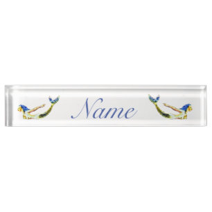 Porte-nom Pour Bureau Nage de sirène sous-marine Thunder_Cove