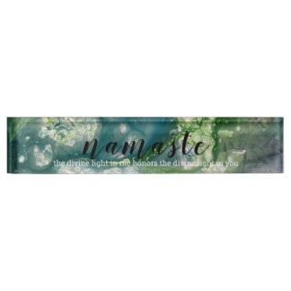 Porte-nom Pour Bureau Namaste Acrylique