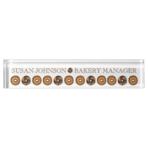 Porte-nom Pour Bureau New York Bagels Deli Bakery Manager Chef Foodie