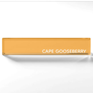 Porte-nom Pour Bureau nom de couleur jaune de Cape Gooseberry