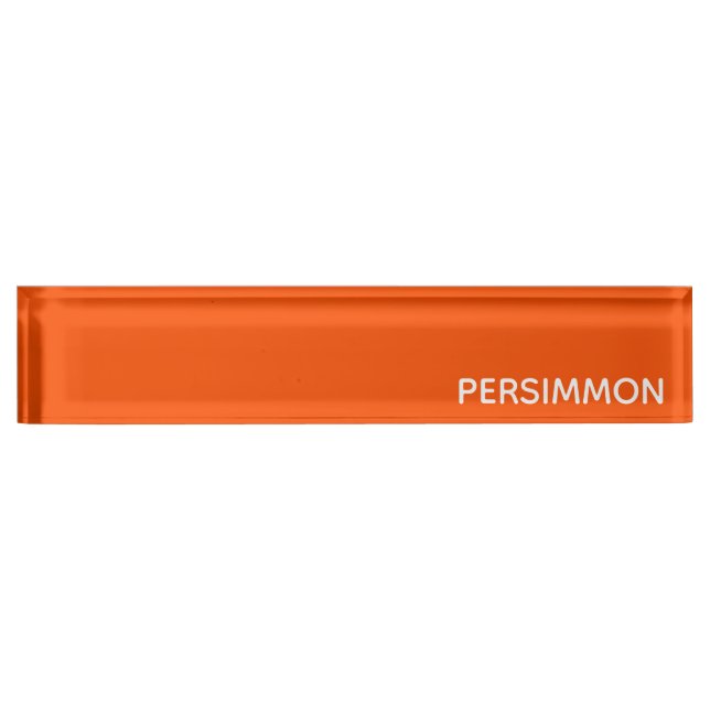 Porte-nom Pour Bureau Nom de couleur rouge persimon (Devant)