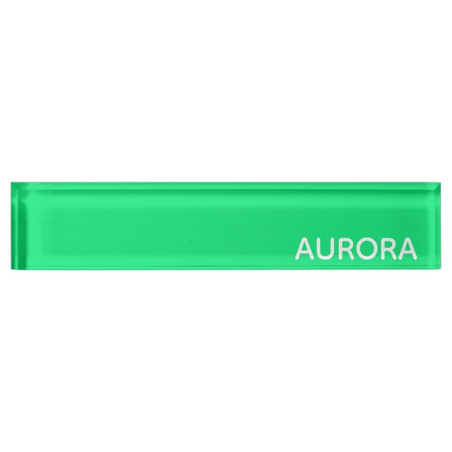 Porte-nom Pour Bureau Nom de couleur verte Aurora (Devant)