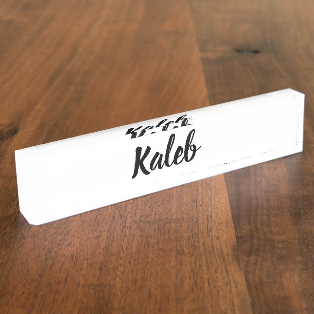 Porte-nom Pour Bureau Nom de Kaleb Mens (Taille)