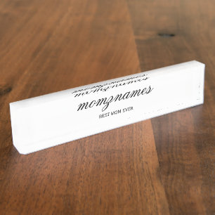 Porte-nom Pour Bureau Nom de la calligraphie personnalisée de la meilleu