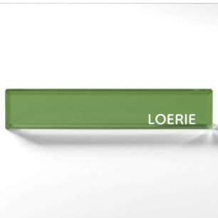 Porte-nom Pour Bureau Nom de la couleur verte Loerie