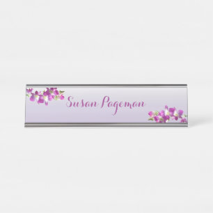 Porte-nom Pour Bureau Nom de la pendaison de bureau Plate Plum violet La