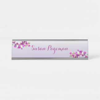 Porte-nom Pour Bureau Nom de la pendaison de bureau Plate Plum violet La