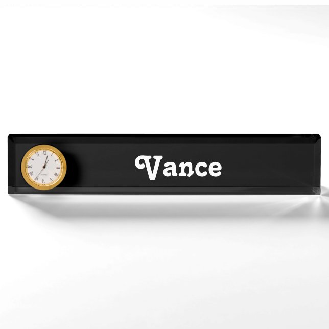 Porte-nom Pour Bureau Nom du bureau Plate Vance (Devant)