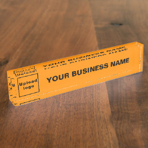 Porte-nom Pour Bureau Nom et logo de l'entreprise sur l'acrylique couleu
