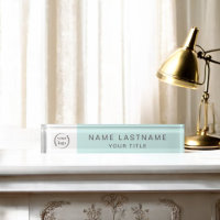 Nom et titre du logo moderne simple en Aqua