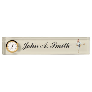 Porte-nom Pour Bureau Nom personnalisable de coup de pied de ceinture