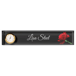 Porte-nom Pour Bureau Nom personnalisé Code du bureau d'horloge