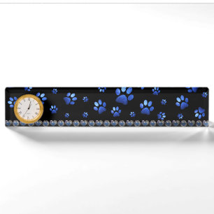 Porte-nom Pour Bureau Nom personnalisé, pattes de chien de parties scin