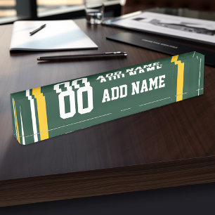 Porte-nom Pour Bureau Nombre nommé fait sur commande du Jersey du