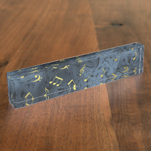 Porte-nom Pour Bureau notes de musique élégante