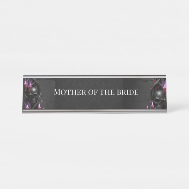 Porte-nom Pour Bureau Nuit Éternelle Mariage Gothique Vampire Romance So (Devant)