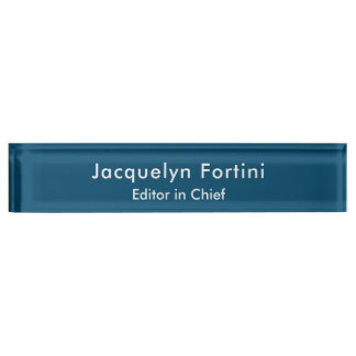 Porte-nom Pour Bureau Océan Bleu Plaine Élégante Moderne Minimaliste