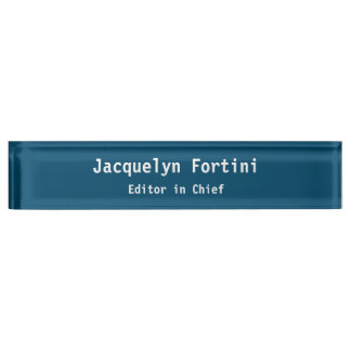 Porte-nom Pour Bureau Ocean Blue Plain Elegant Modern Minimalist Simple