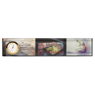 Porte-nom Pour Bureau OEuvre d'art en toile créative acrylique pour prof