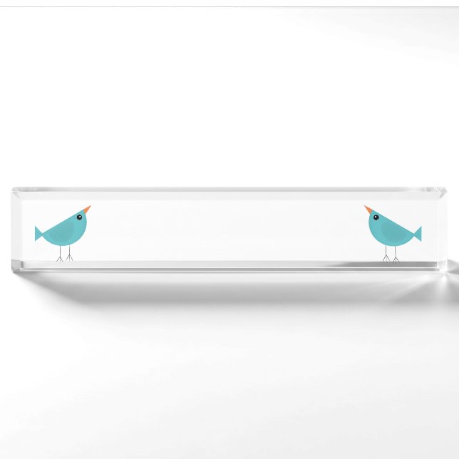 Porte-nom Pour Bureau Oiseau  (Devant)