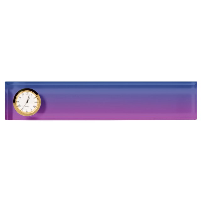 Porte-nom Pour Bureau Ombre bleu-foncé et pourpre (Devant)