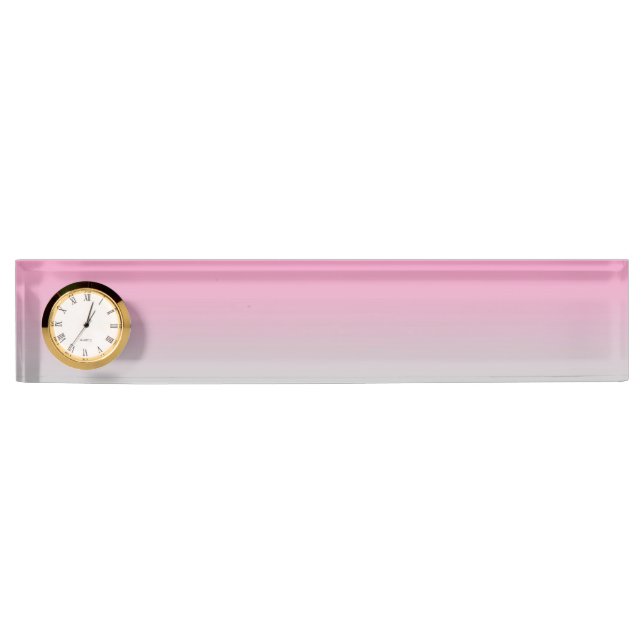 Porte-nom Pour Bureau Ombre rose et gris (Devant)