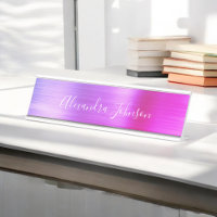 Ombre rose et violet huile moderne fille