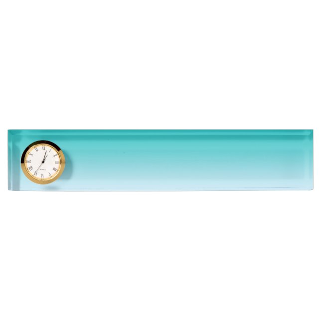 Porte-nom Pour Bureau Ombre turquoise (Devant)
