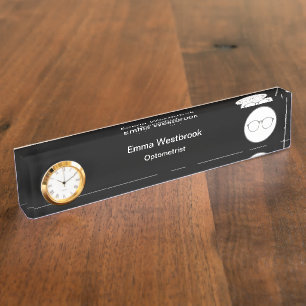 Porte-nom Pour Bureau Ordinateur de bureau optométriste classique