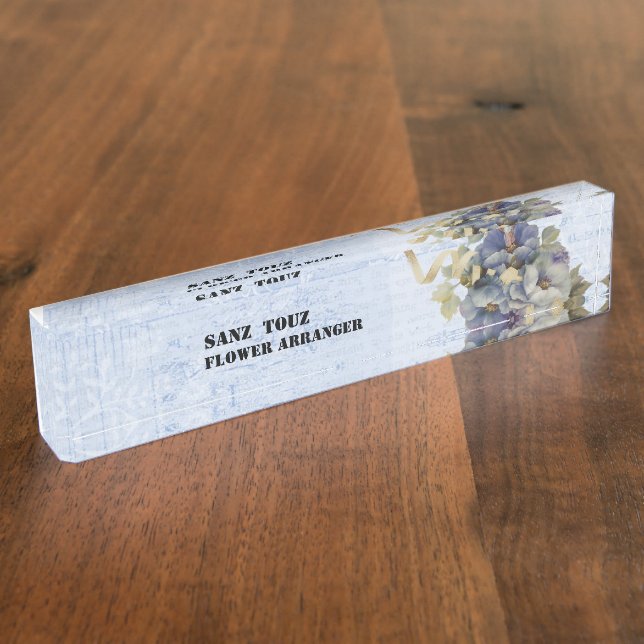Porte-nom Pour Bureau Organisateur de fleurs moderne (Taille)