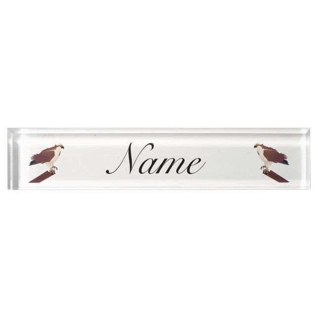 Porte-nom Pour Bureau Osprey Hawk Raptor Thunder_Cove (Devant)
