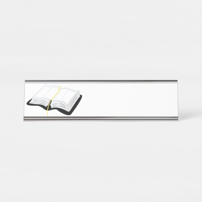 Porte-nom Pour Bureau Ouvrez la bible (Devant)