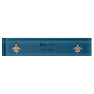 Porte-nom Pour Bureau Paille d'Halloween Scarecrow et Ravens