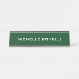 Porte-nom Pour Bureau Pakistan Vert minimaliste Plat Lisible Moderne