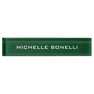 Porte-nom Pour Bureau Pakistan Vert minimaliste Plat Lisible Moderne