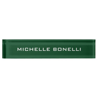 Porte-nom Pour Bureau Pakistan Vert minimaliste Plat Lisible Moderne