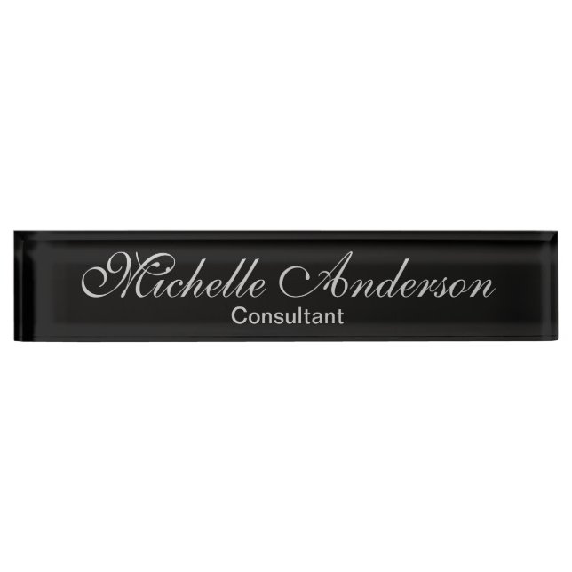 Porte-nom Pour Bureau Panneau de configuration du consultant de script g (Devant)