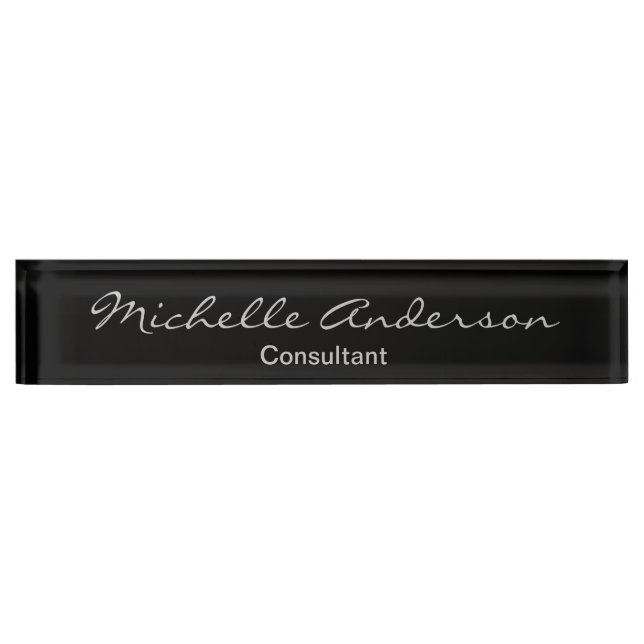 Porte-nom Pour Bureau Panneau de configuration du consultant de script g (Devant)