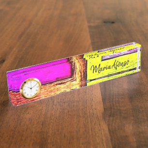 Porte-nom Pour Bureau Panneau de nom Couleurs colorées