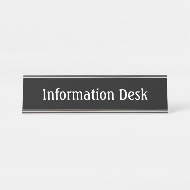Porte-nom Pour Bureau Panneau de nom de comptoir d'information (Devant)