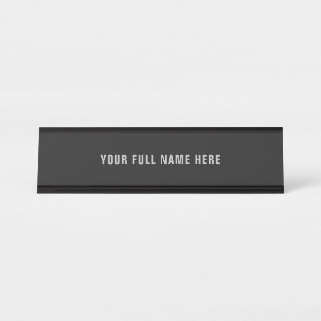 Porte-nom Pour Bureau Panneau de nom du bureau personnalisé ou Modèle de (Devant)