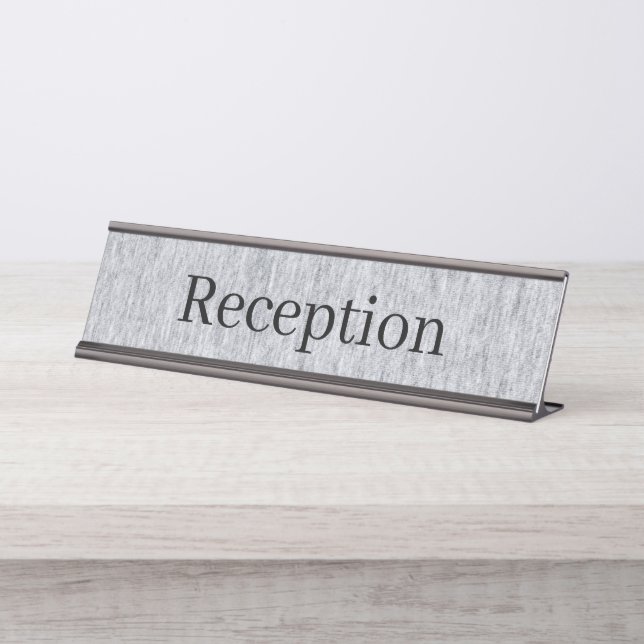 Porte-nom Pour Bureau Panneau de nom du comptoir de réception (Devant)