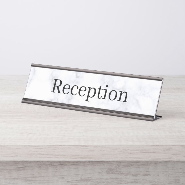 Porte-nom Pour Bureau Panneau de nom du comptoir de réception (Devant)