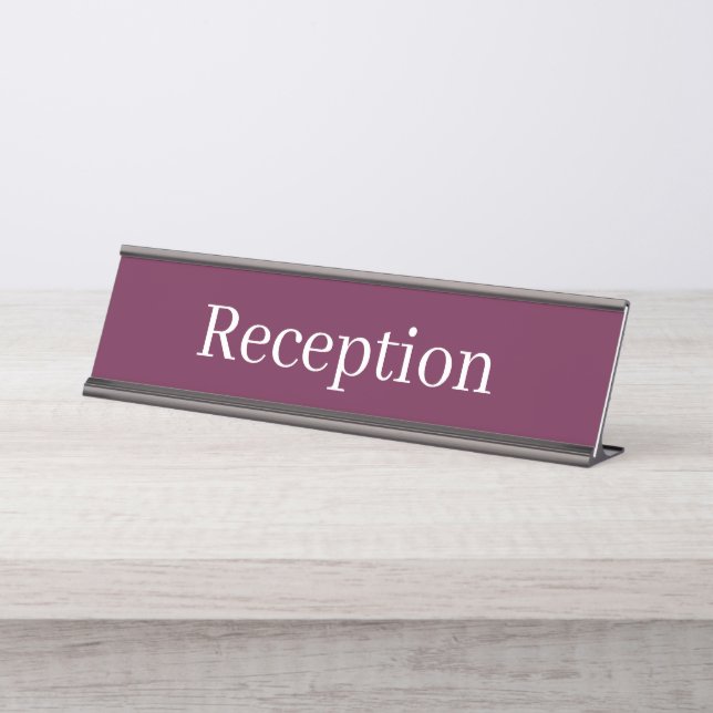 Porte-nom Pour Bureau Panneau de nom du comptoir de réception (Devant)