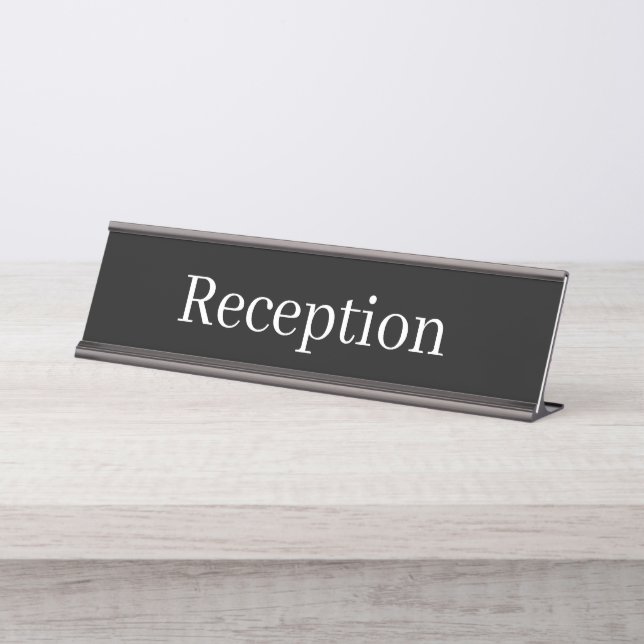 Porte-nom Pour Bureau Panneau de nom du comptoir de réception (Devant)