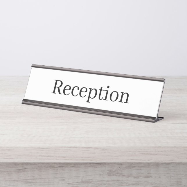 Porte-nom Pour Bureau Panneau de nom du comptoir de réception (Devant)