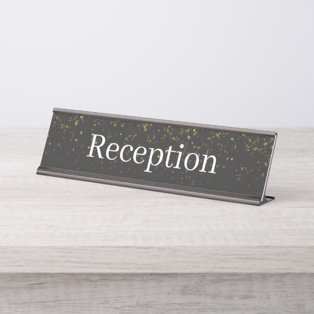 Porte-nom Pour Bureau Panneau de nom du comptoir de réception (Devant)