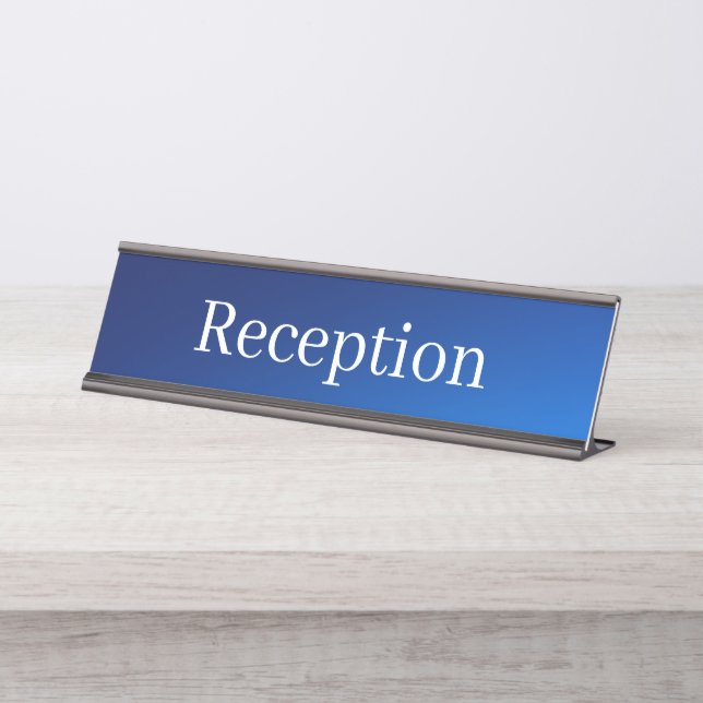 Porte-nom Pour Bureau Panneau de nom du comptoir de réception (Devant)