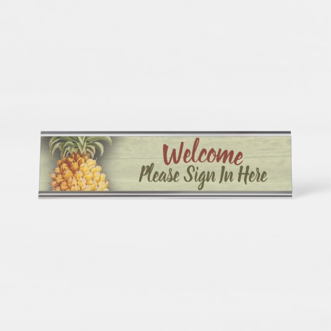 Porte-nom Pour Bureau Panneau de réception de bienvenue pour bureau prof (Devant)